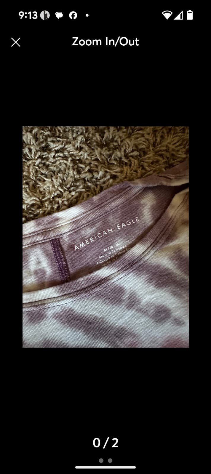 American Eagle Purple Tie-Dye Top and obey purple tye dye top bundle - Image 1