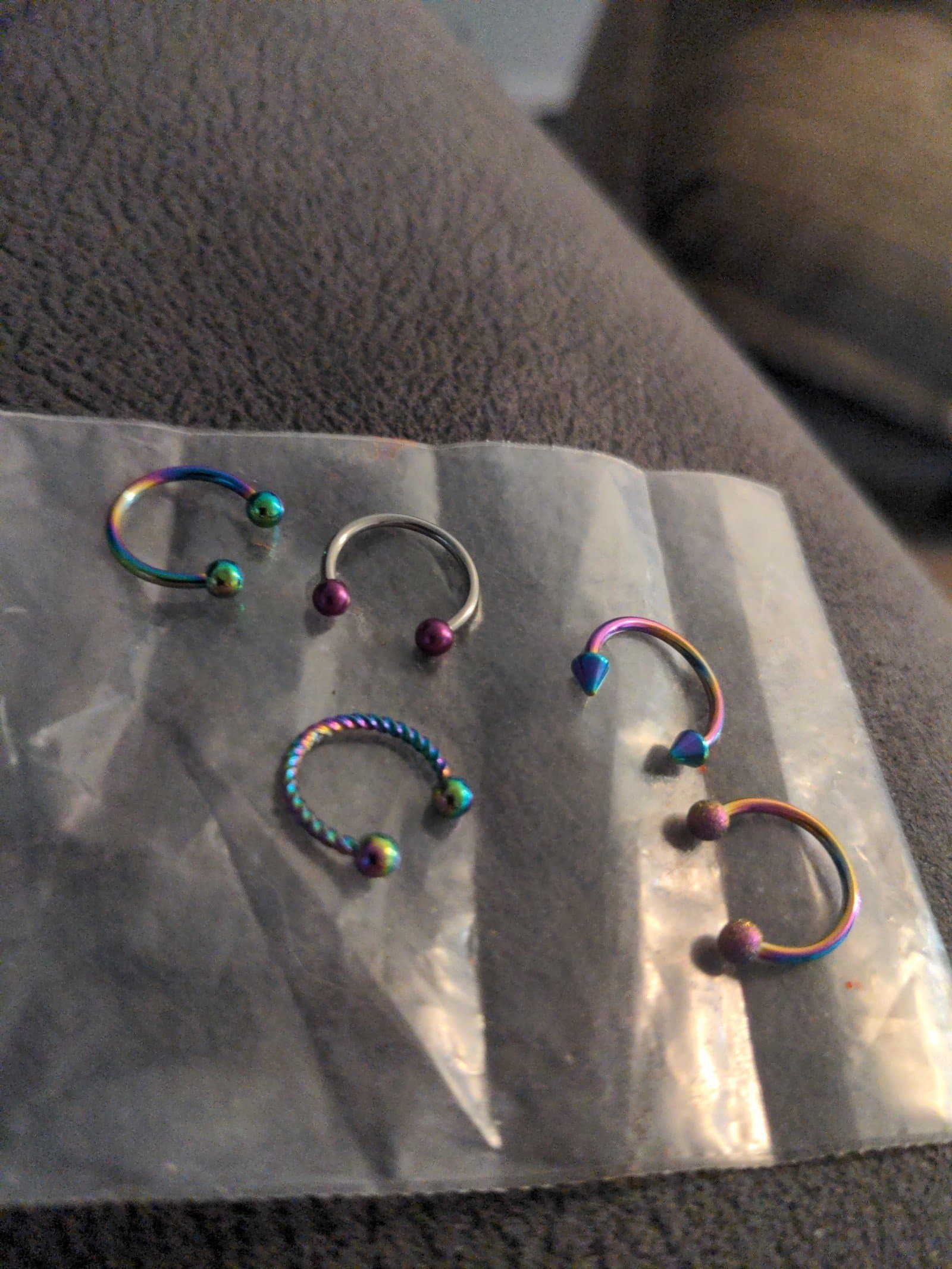 5 Multi colored septum rings jewelry - Thumbnail 3