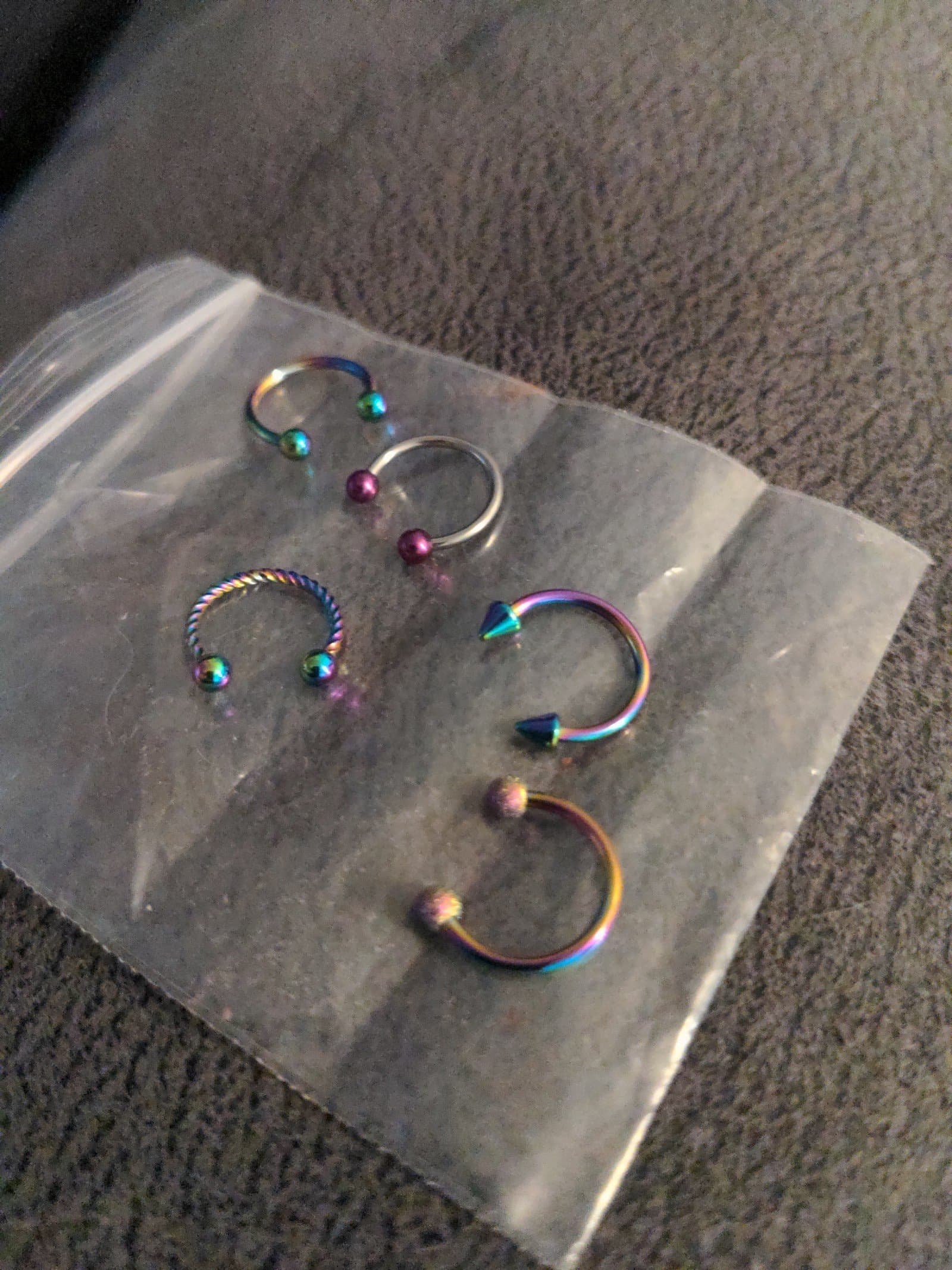 5 Multi colored septum rings jewelry - Thumbnail 4
