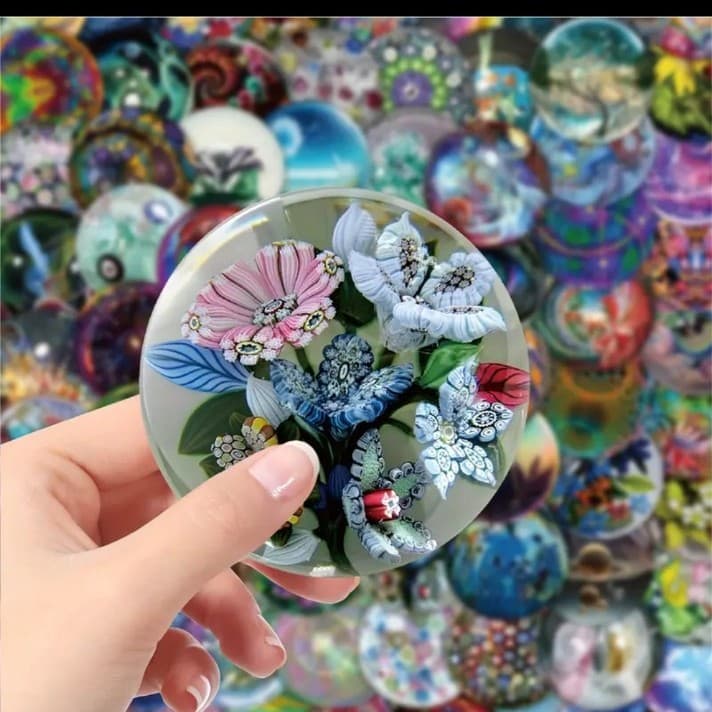 Psychedelic Cosmic Sticker Collection with Vibrant Colors - Thumbnail 2