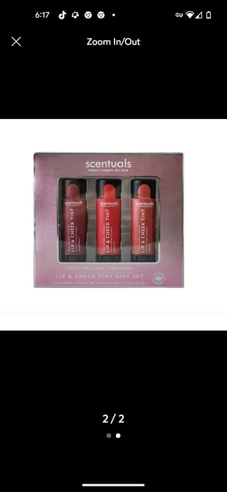 Scentuals 100% natural lip and cheek tint gift set bombshell passion sultry - Image 1