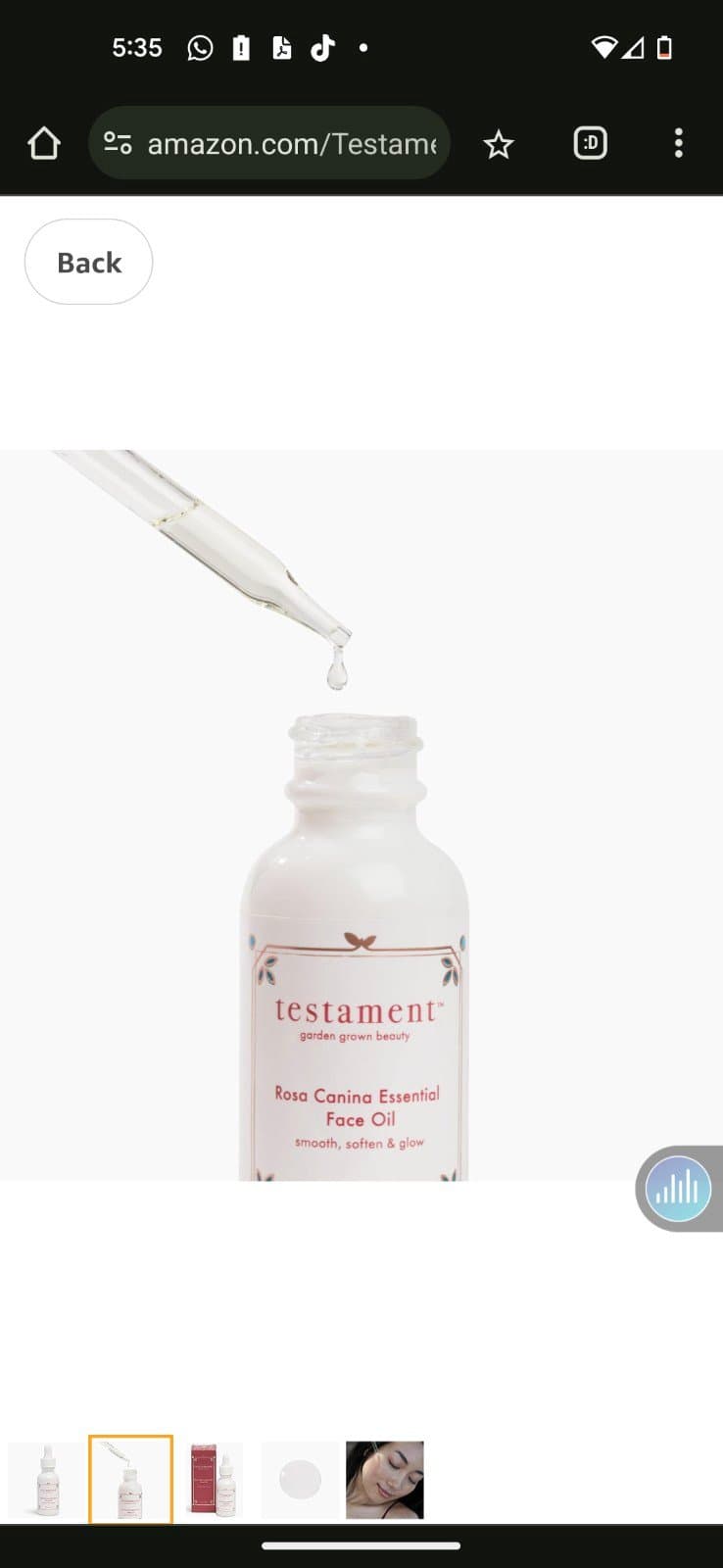 Testament rosa Canina essential face oil - Thumbnail 6