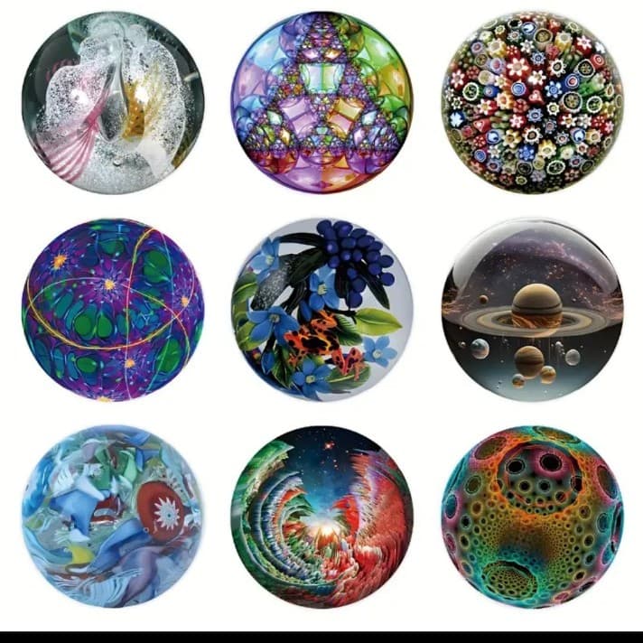 Psychedelic Cosmic Sticker Collection with Vibrant Colors - Thumbnail 4