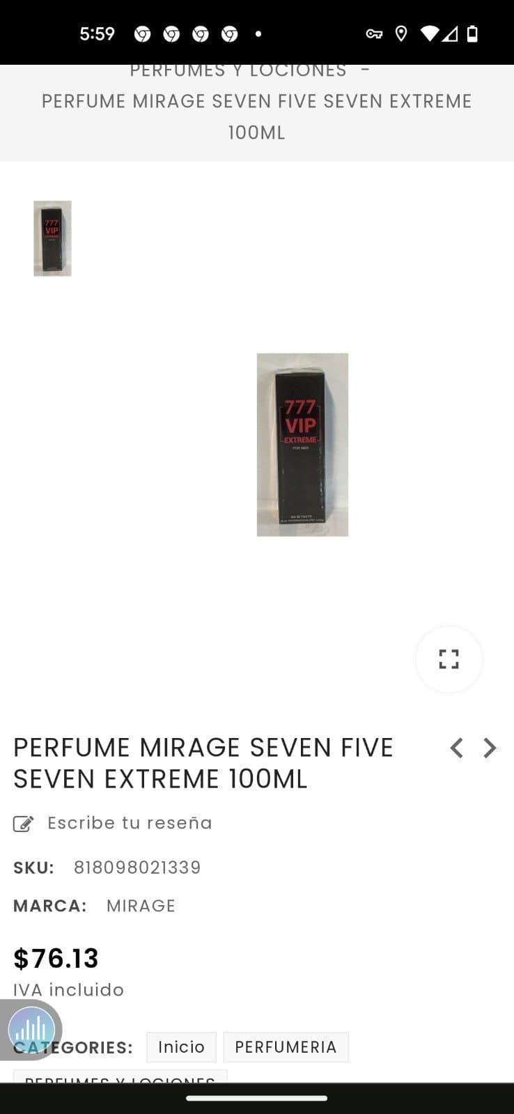 777 VIP EXTREME For men - Thumbnail 4