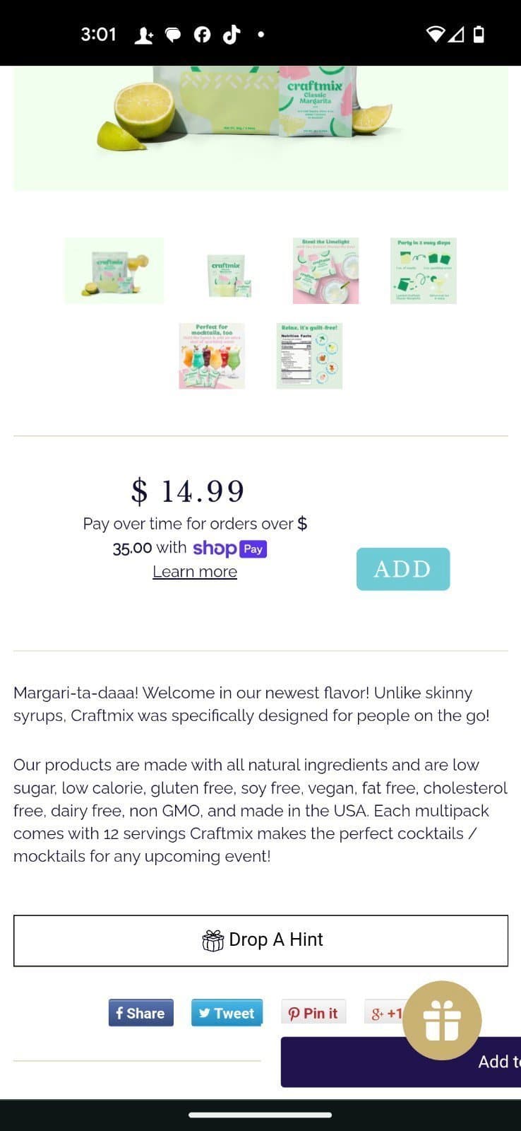 48 packs of Craftmix margarita mix - Thumbnail 8