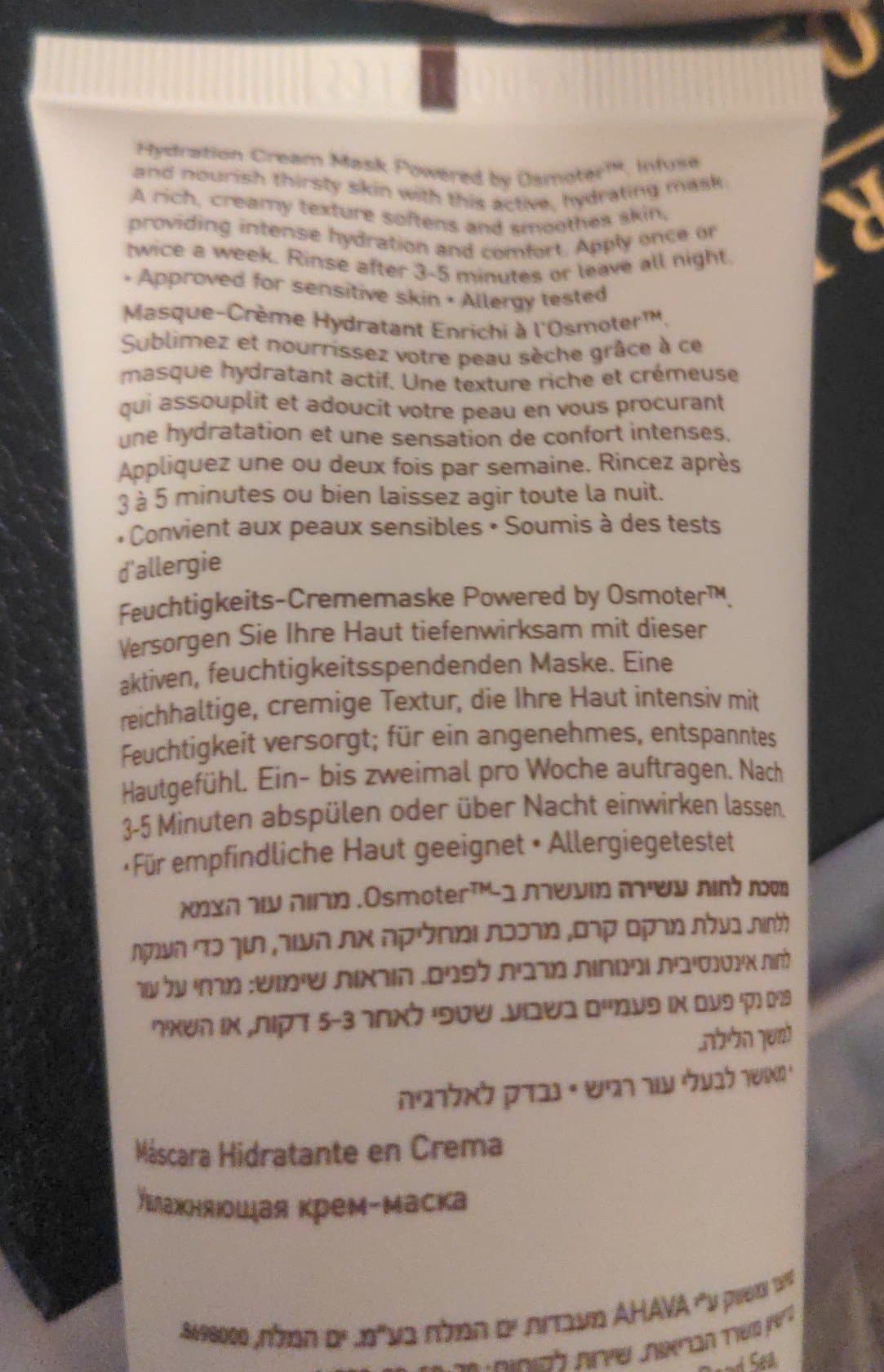 Ahava hydration cream mask TIME TO HYDRATE - Thumbnail 6