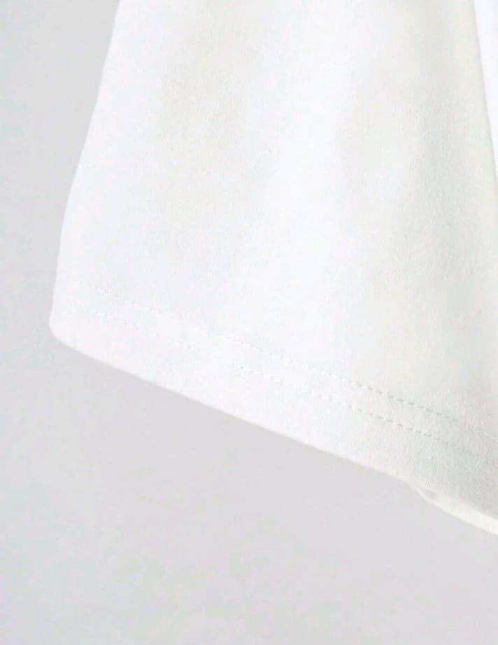 White Tee with Black Graphic - Thumbnail 3