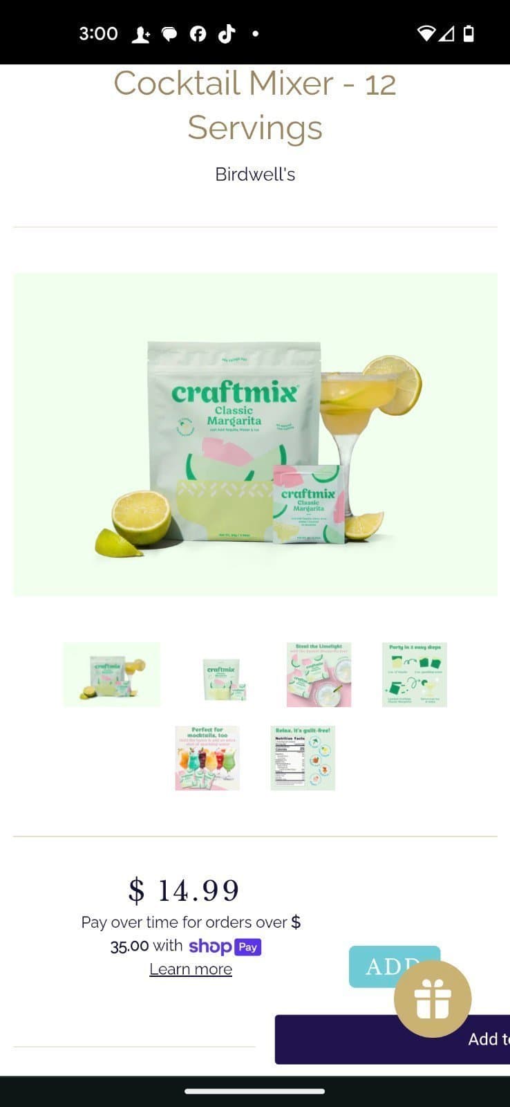 48 packs of Craftmix margarita mix - Thumbnail 6