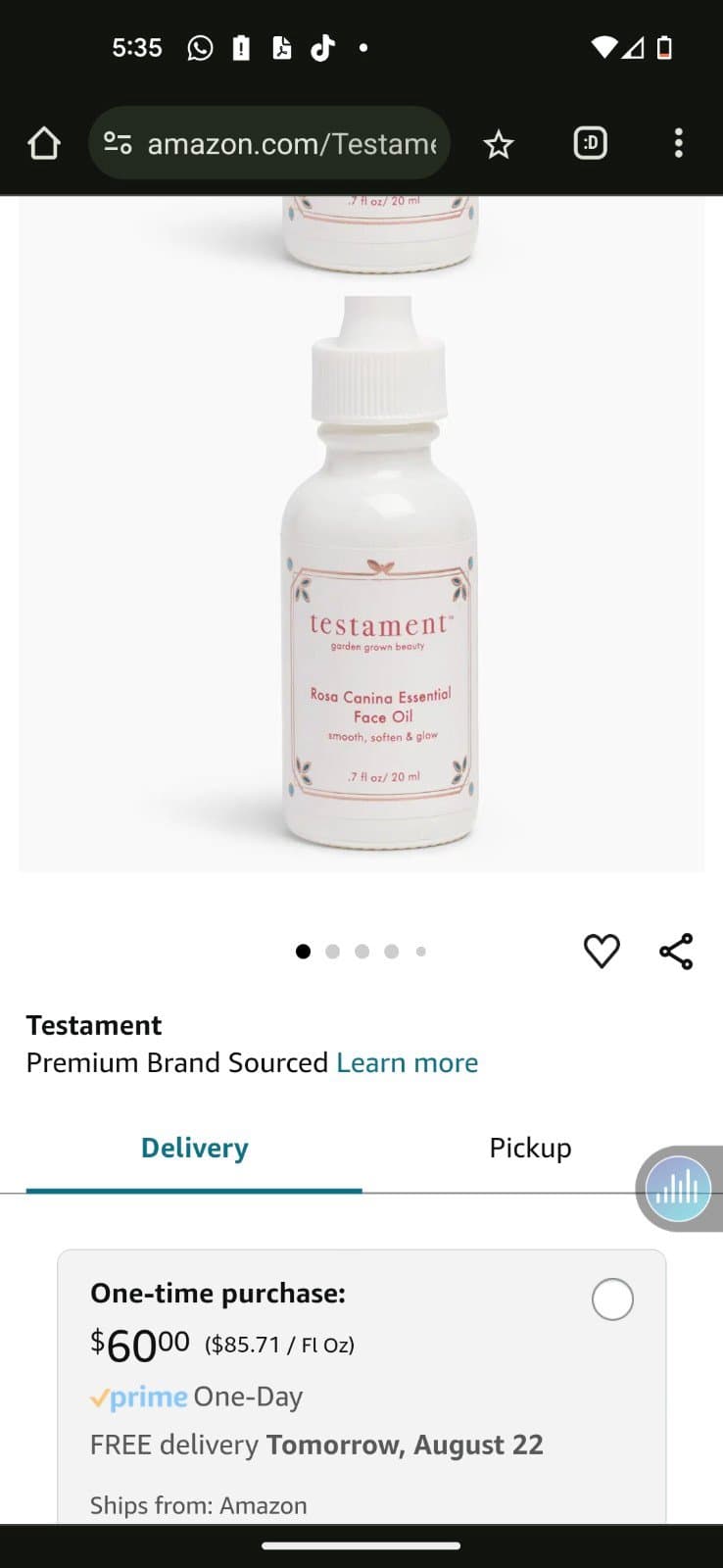 Testament rosa Canina essential face oil - Thumbnail 10