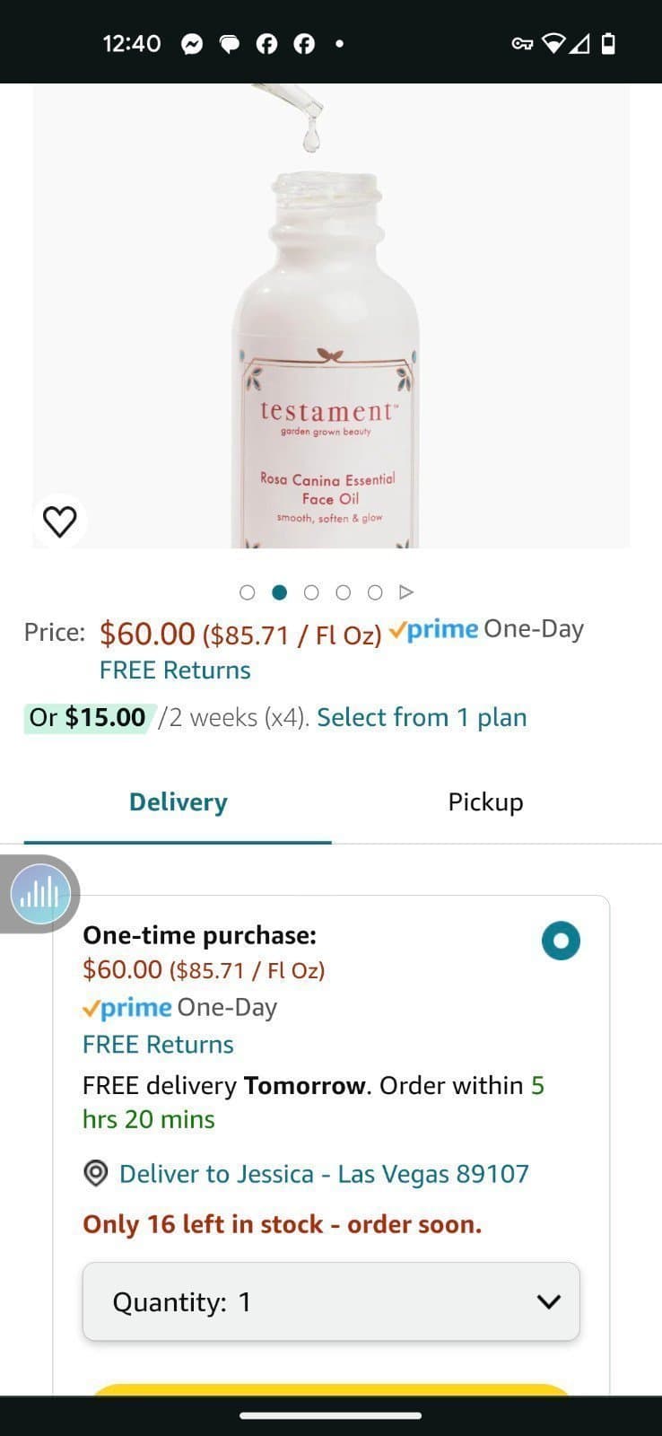 Testament rosa Canina essential face oil - Thumbnail 5