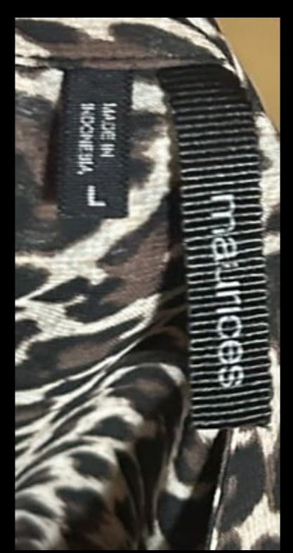 Maurices Black and White Animal Print Blouse - Thumbnail 2