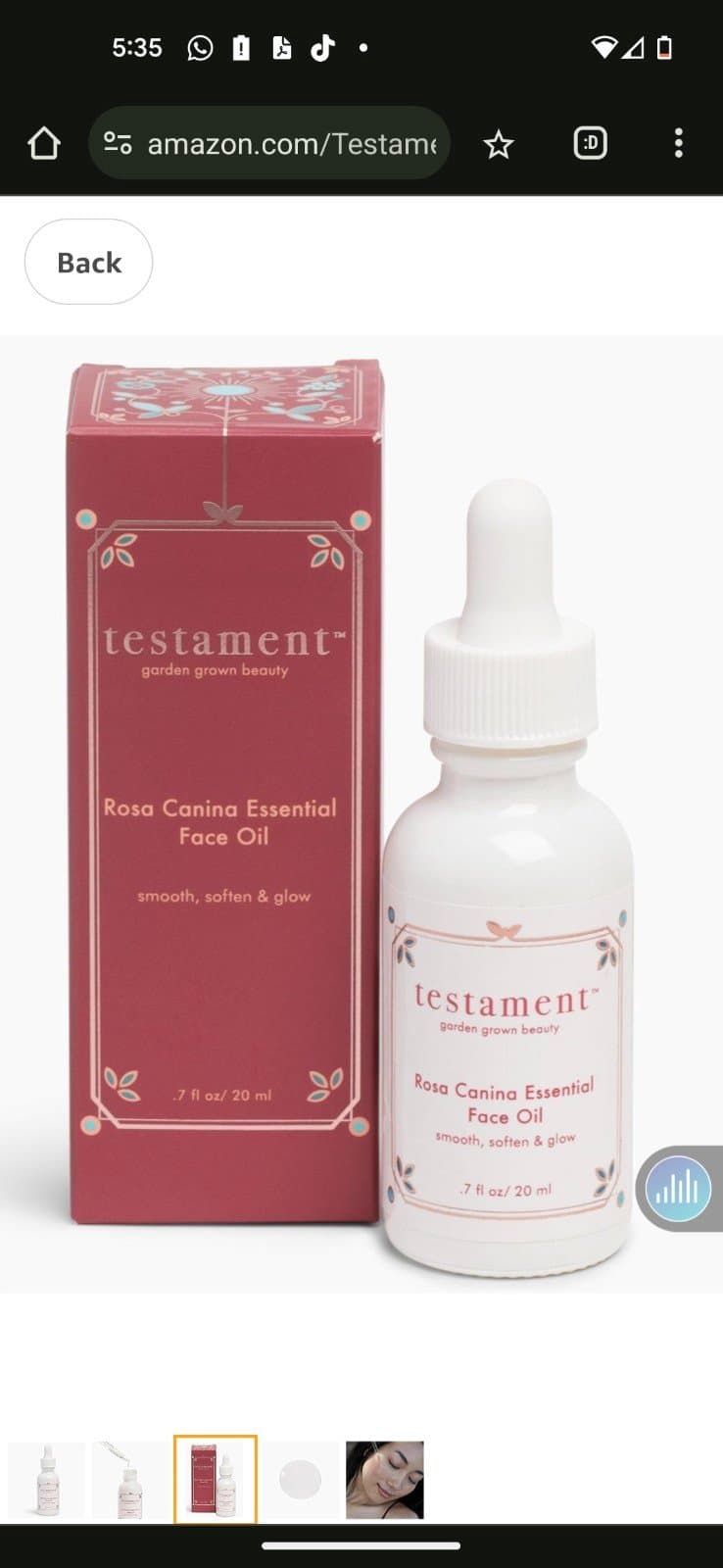 Testament rosa Canina essential face oil - Thumbnail 8