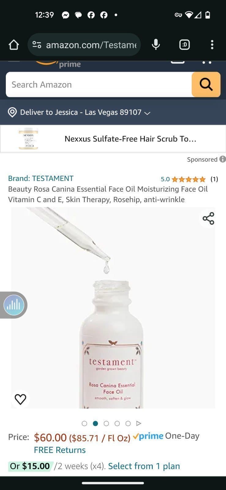 Testament rosa Canina essential face oil - Thumbnail 4