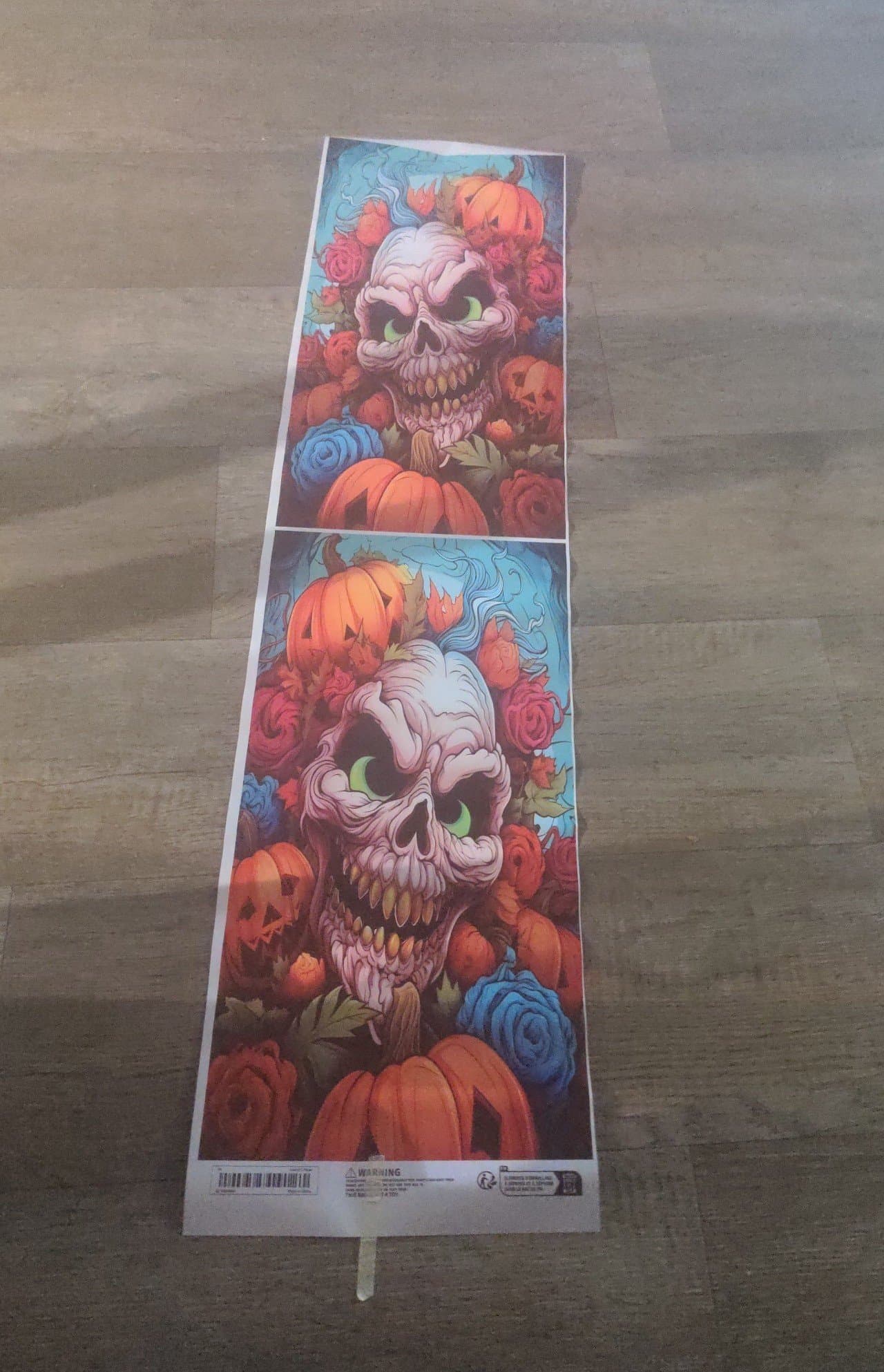 2-Pack PVC Skull and Pumpkin B-Pillar Decal Set, Scratch-Resistant Vehicle Door - Thumbnail 2