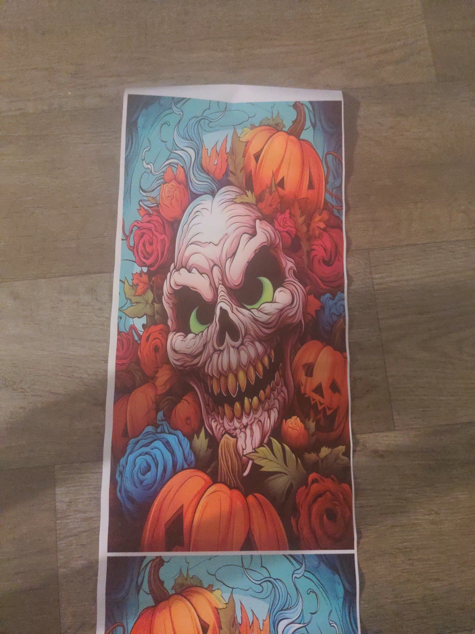 2-Pack PVC Skull and Pumpkin B-Pillar Decal Set, Scratch-Resistant Vehicle Door - Thumbnail 3