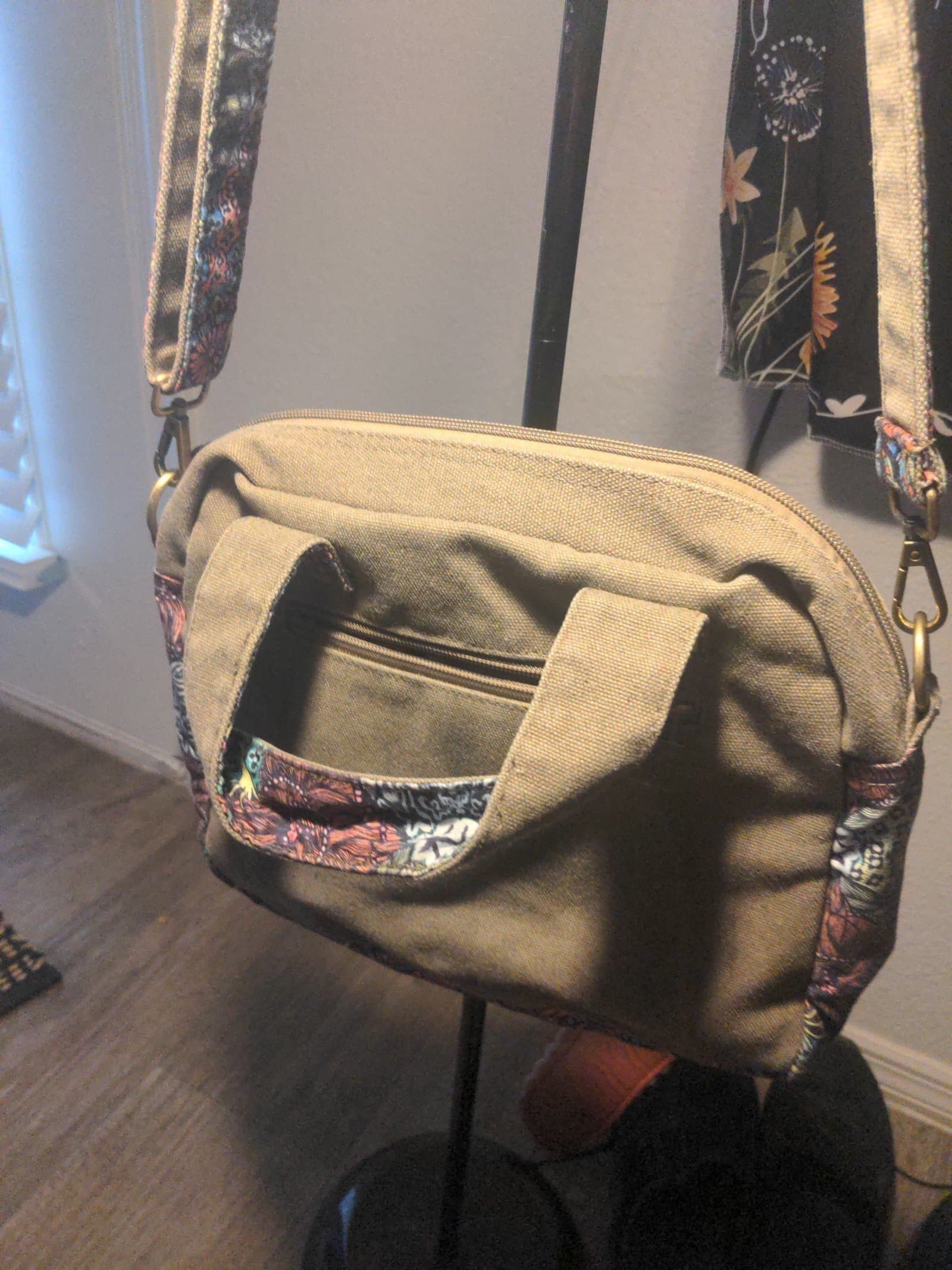 Crossbody colorful canvas bag for women - Thumbnail 5