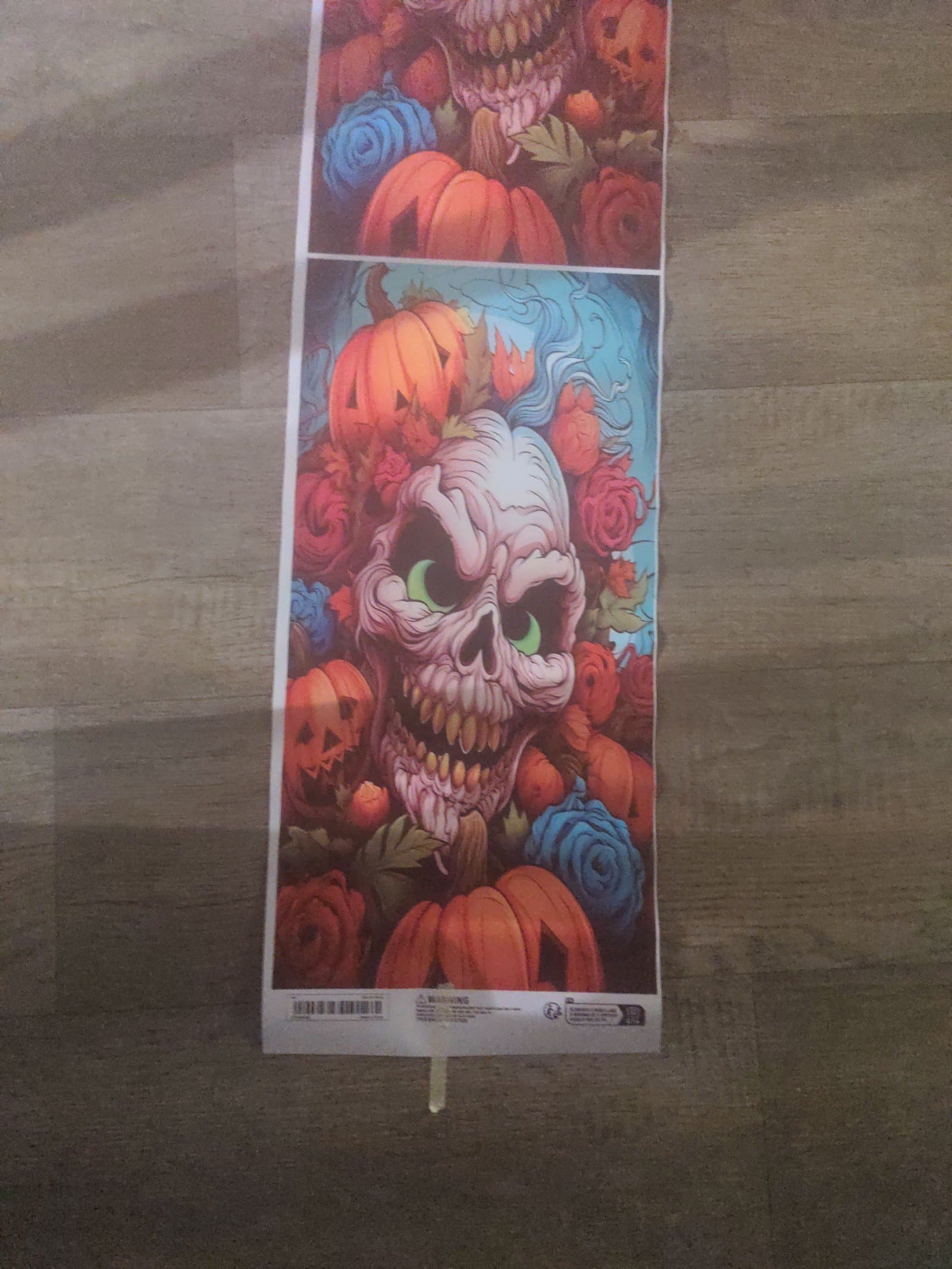 2-Pack PVC Skull and Pumpkin B-Pillar Decal Set, Scratch-Resistant Vehicle Door - Thumbnail 4