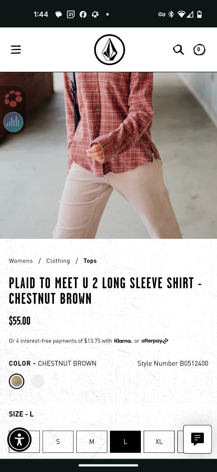 Volcom flannel size large plaid to meet you - Thumbnail 5