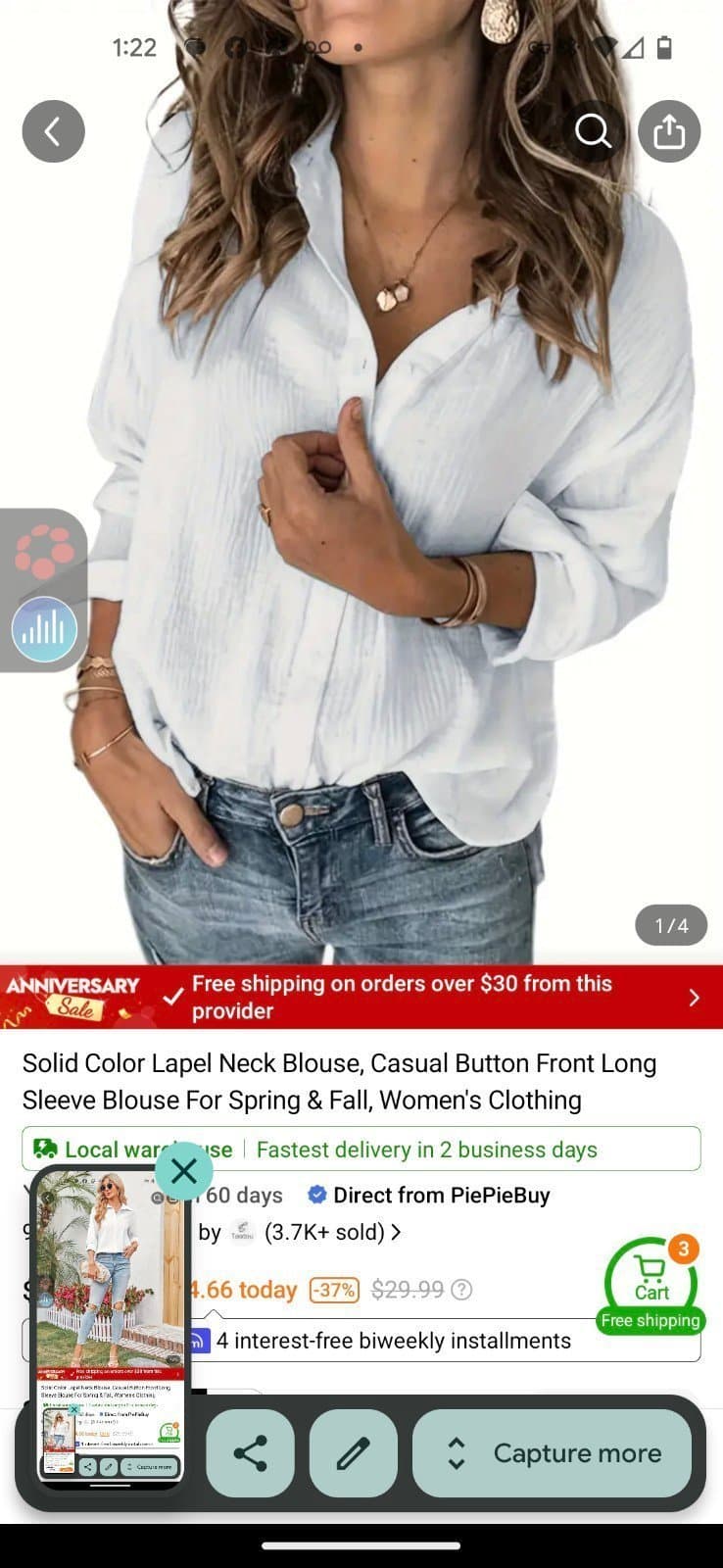 White button up blouse - Thumbnail 6