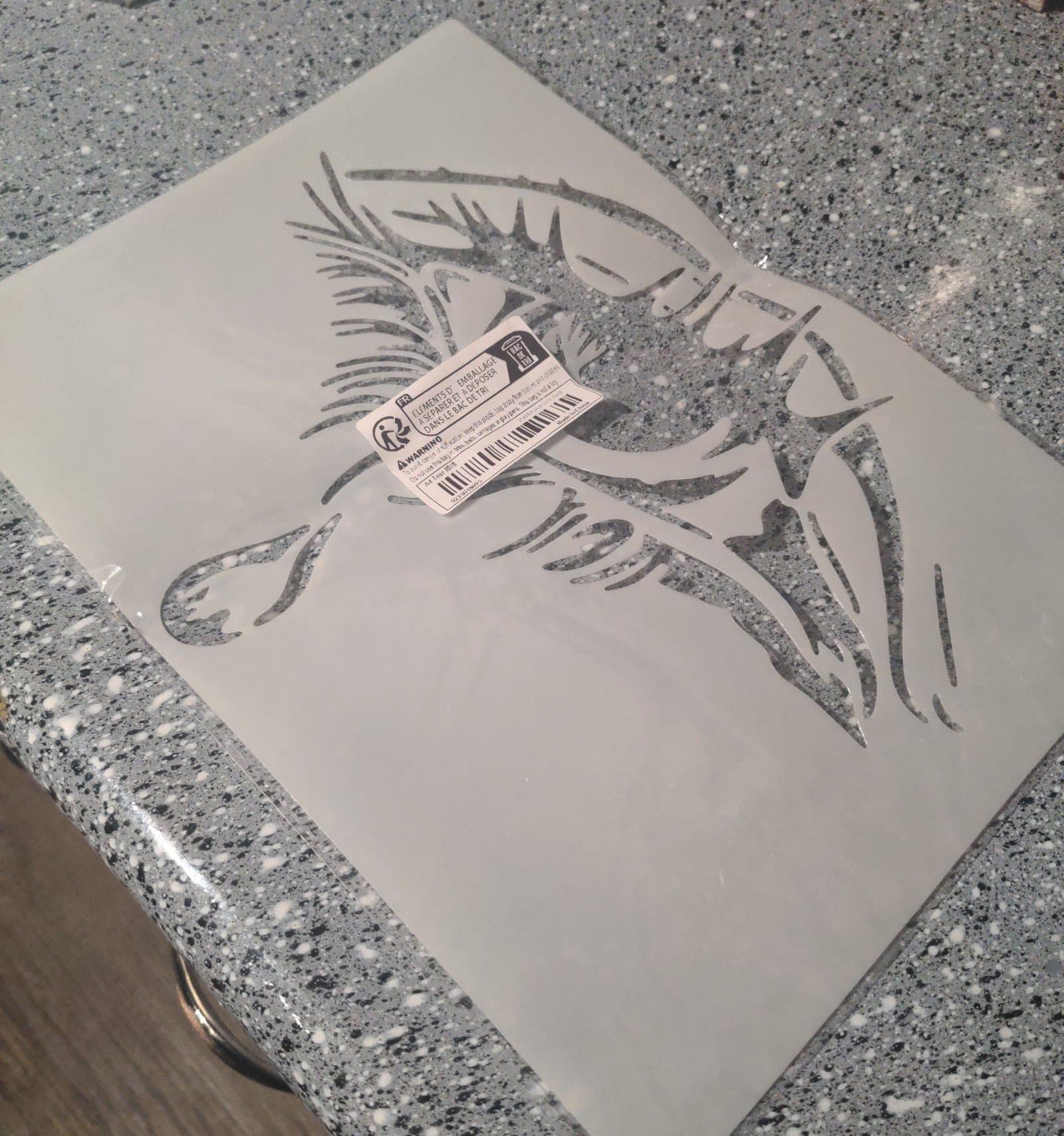 Czong Big Eye & Tears Stencil For DIY Crafts - Durable Plastic Template For Wall - Thumbnail 3