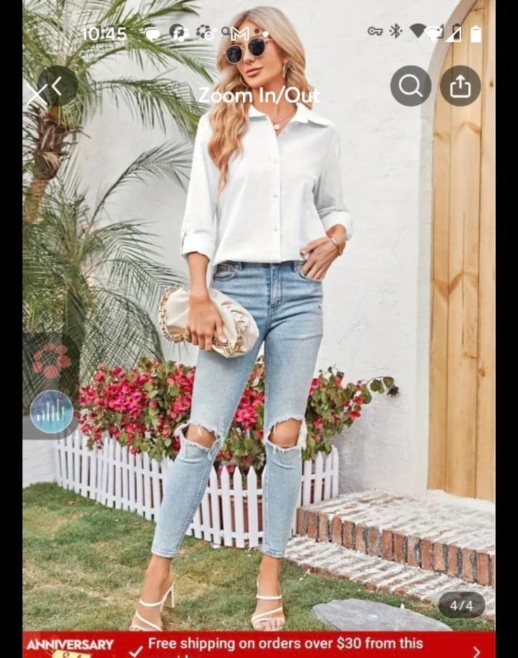 White button up blouse - Thumbnail 2