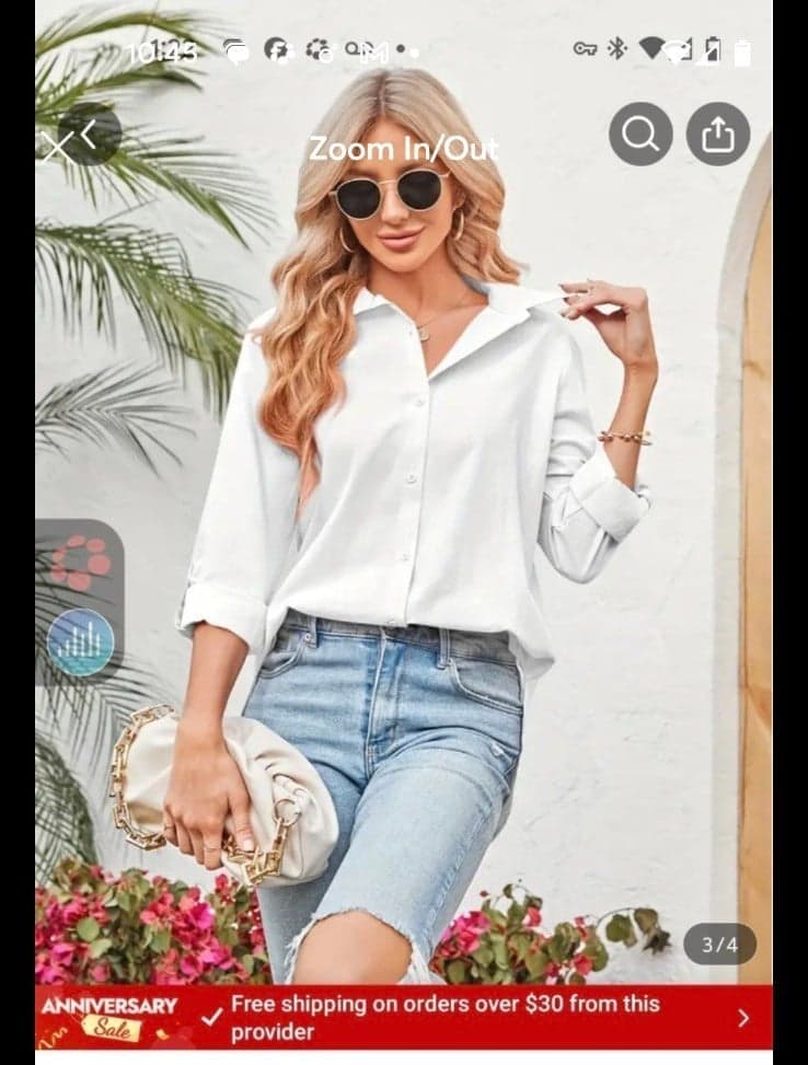 White button up blouse - Thumbnail 3