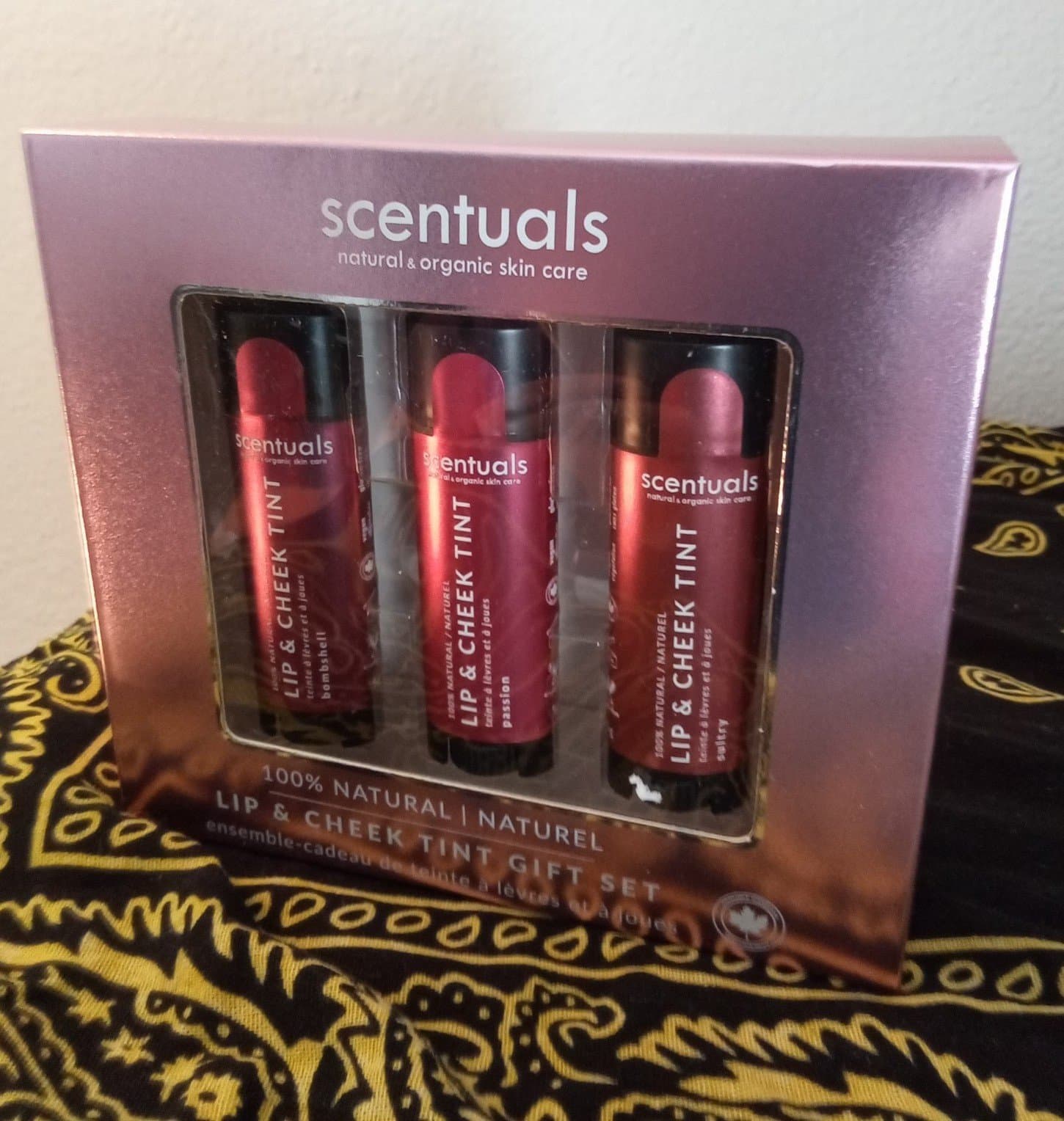 Scentuals 100% natural lip and cheek tint gift set bombshell passion sultry - Thumbnail 2