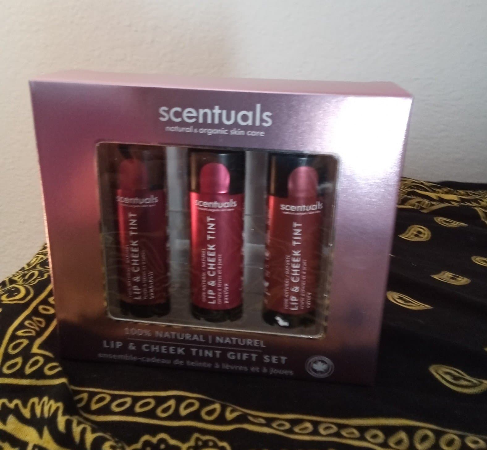 Scentuals 100% natural lip and cheek tint gift set bombshell passion sultry - Image 1