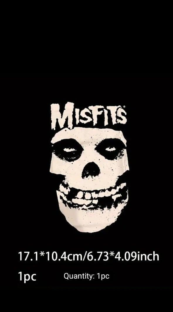 The misfits iron on decal Misfits Skull Heat Transfer Vinyl Decal Sticker - DIY - Thumbnail 6
