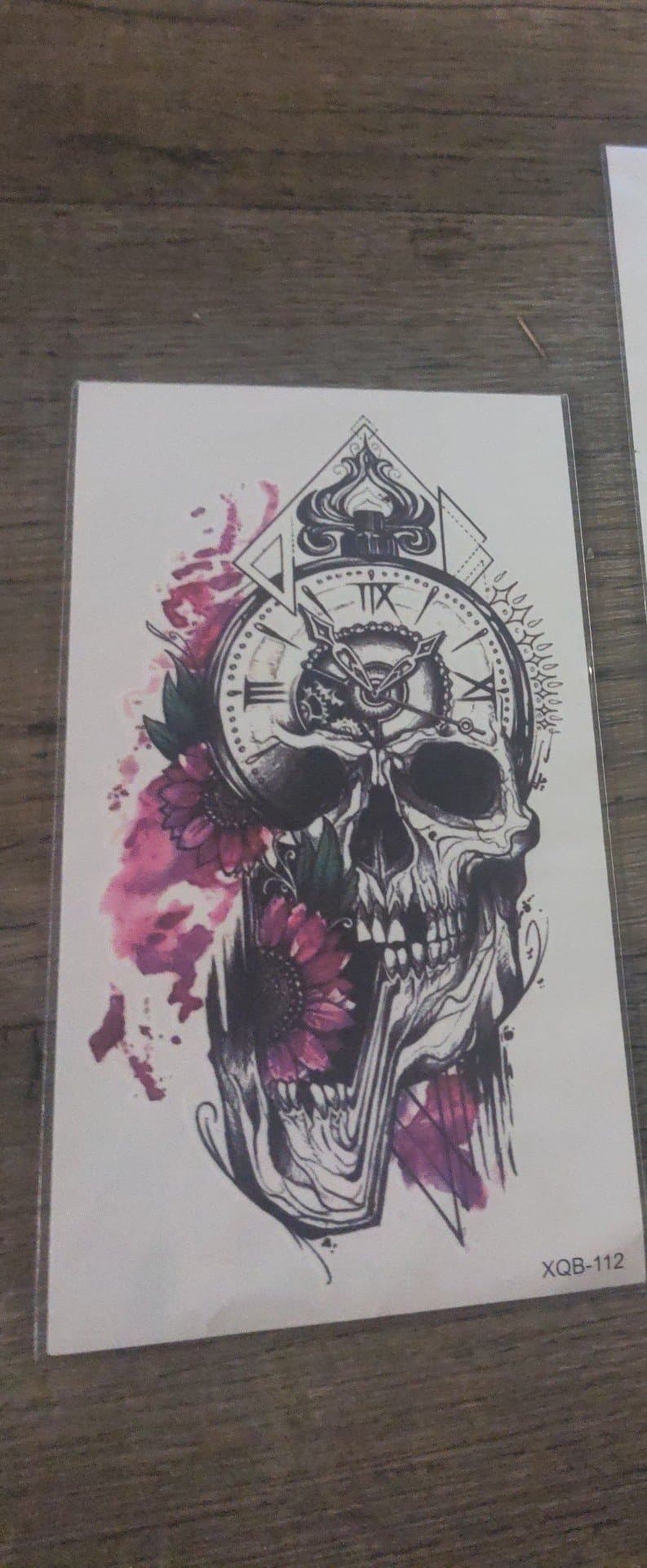 1 skull temporary tattoos - Thumbnail 2
