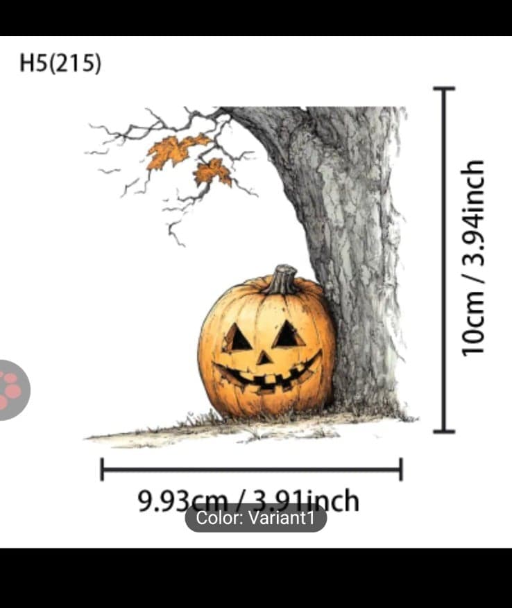 Halloween pumpkin sticker - Thumbnail 9