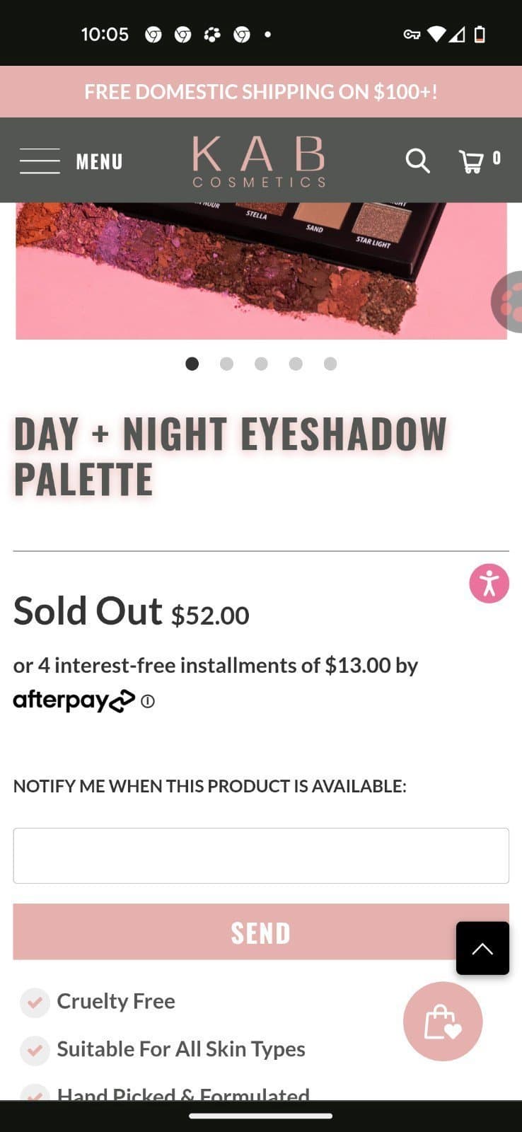KAB cosmetics day and night eyeshadow palette - Thumbnail 7