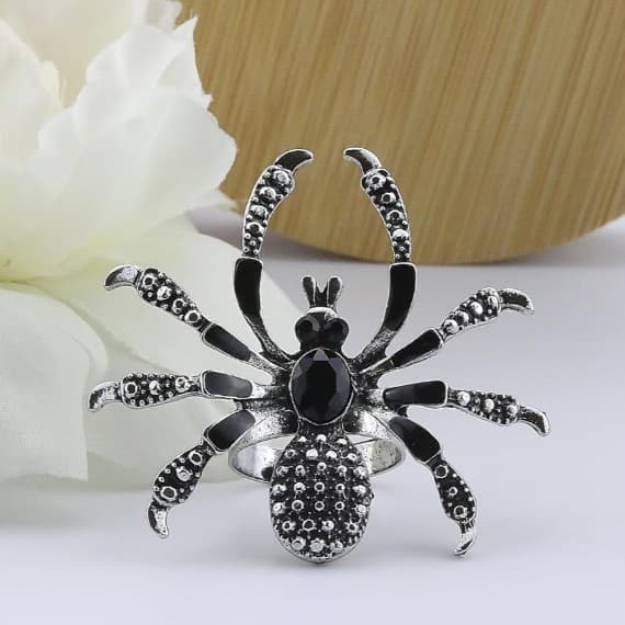 Black Spider Statement Ring - Thumbnail 6
