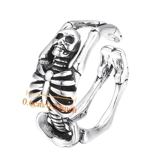 Silver Skeleton Ring - Thumbnail 6