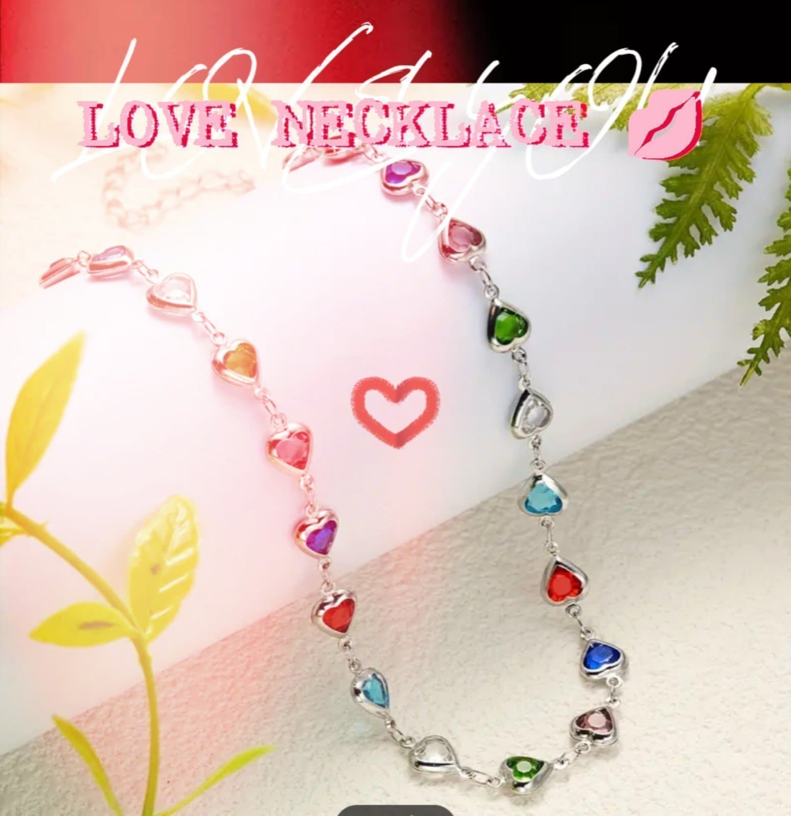 1pc Delicate And Fashion Heart-shaped Artificial Diamond Collarbone necklace - Image 1