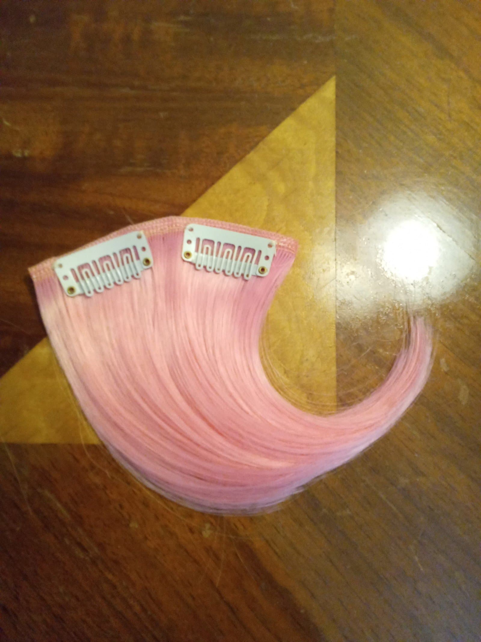 Pink soft Clip in bangs brand new never used - Thumbnail 2