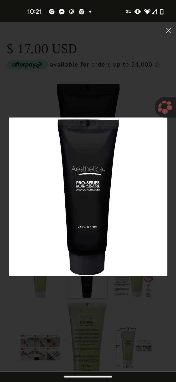 Aesthetica pro series Brush cleanser& conditioning - Image 1