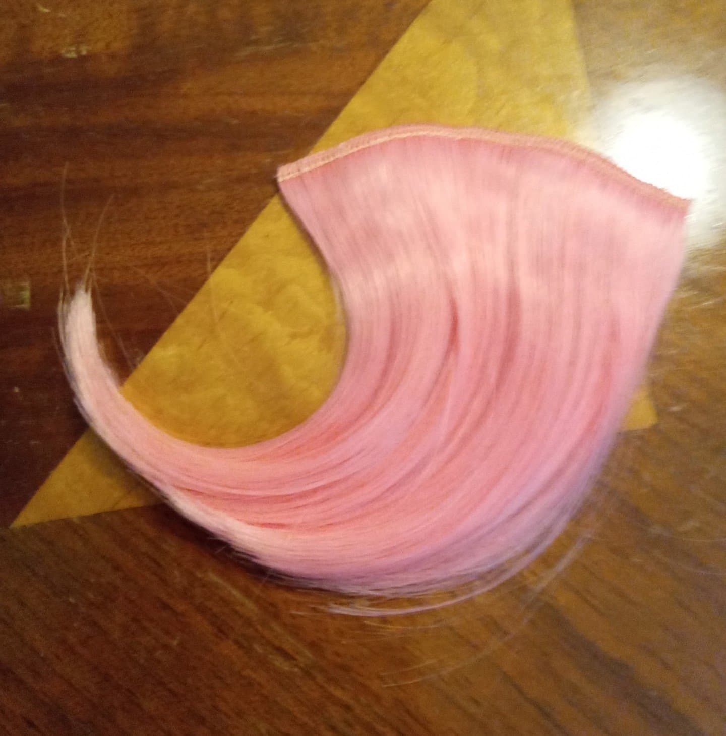 Pink soft Clip in bangs brand new never used - Image 1
