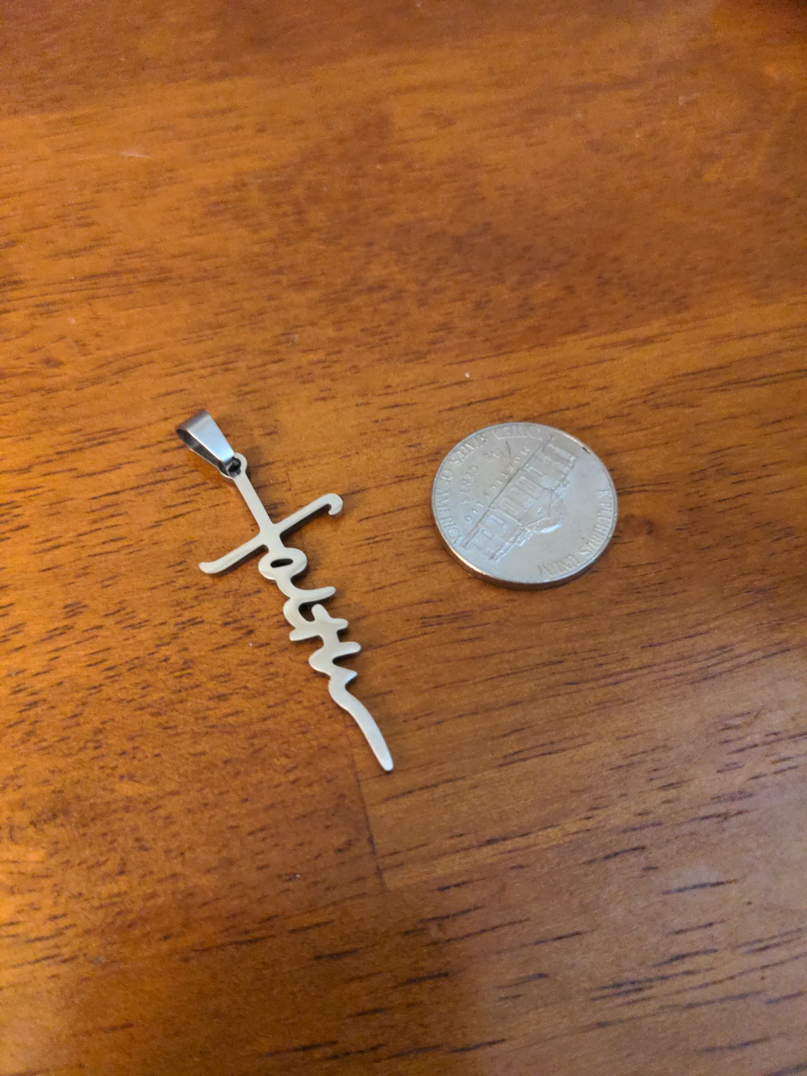 Faith charm for necklace - Thumbnail 3