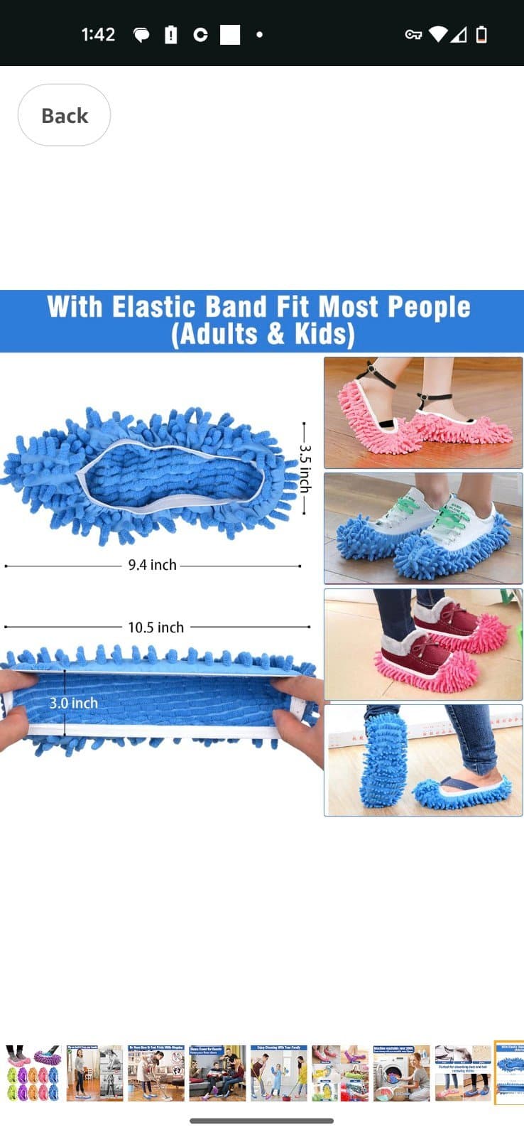 2 pairs of EZClean Footsies brand new never used pink and blue - Thumbnail 5