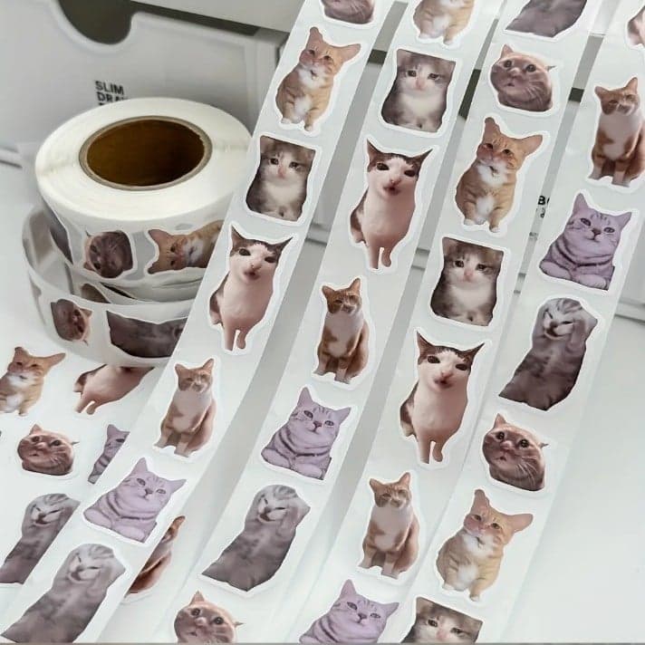 Cat Sticker Roll - Multicolor - Image 1