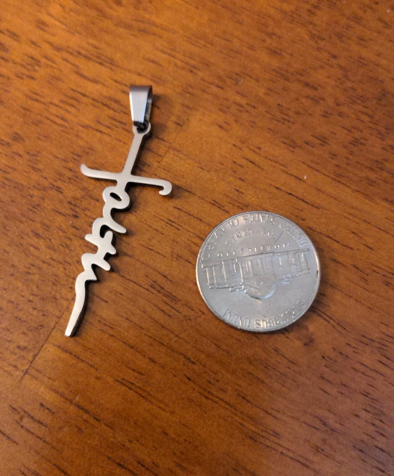 Faith charm for necklace - Image 1