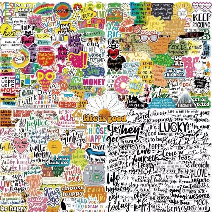 Colorful Inspirational Sticker Pack Of 30 - Image 1