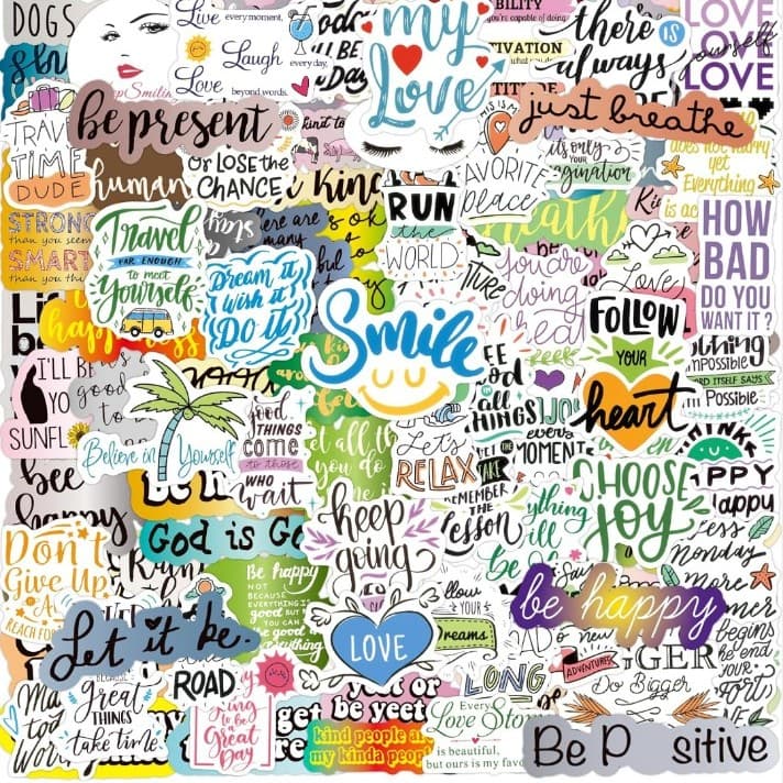 Inspirational Stickers Multicolor - Image 1