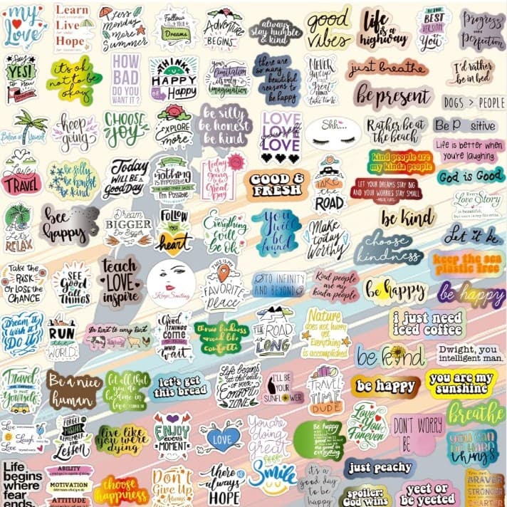 Inspirational Stickers Multicolor - Thumbnail 2
