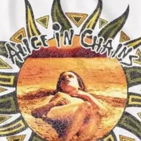 Alice in Chains White and Orange Short Sleeve Tee with Tribal Sun Design S&XL - Thumbnail 5