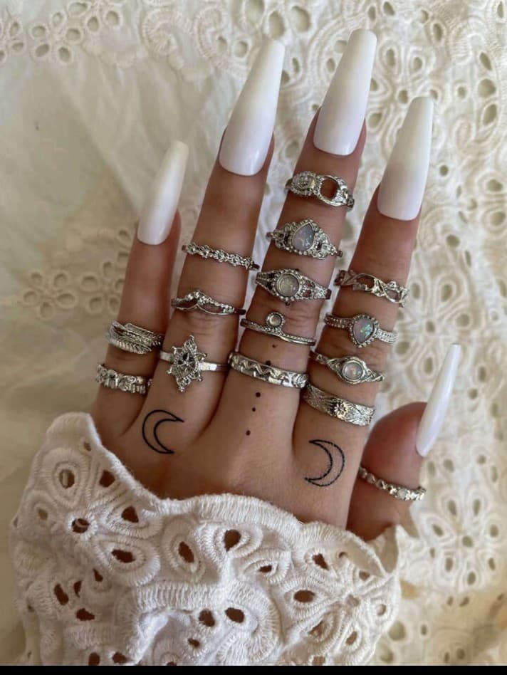 Elegant Silver Ring Set for Women - Image 1