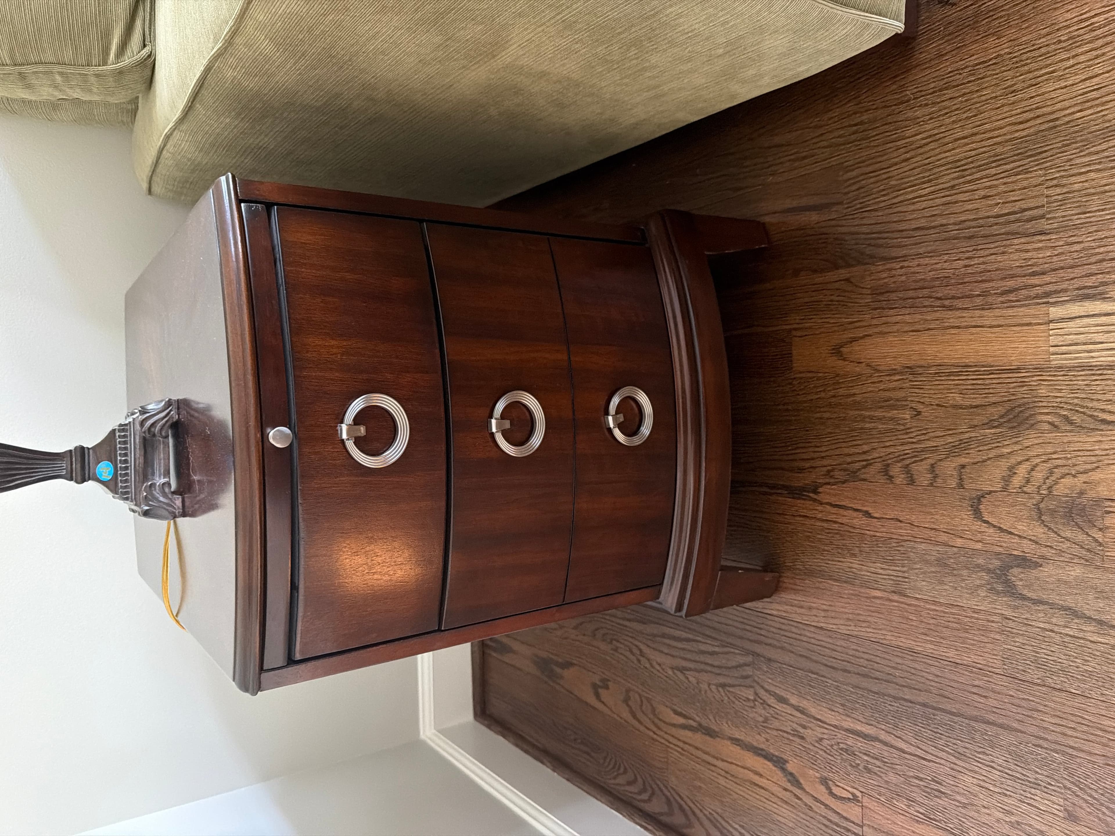 2 Drawer cabinet  and Silver Handles - Image 1