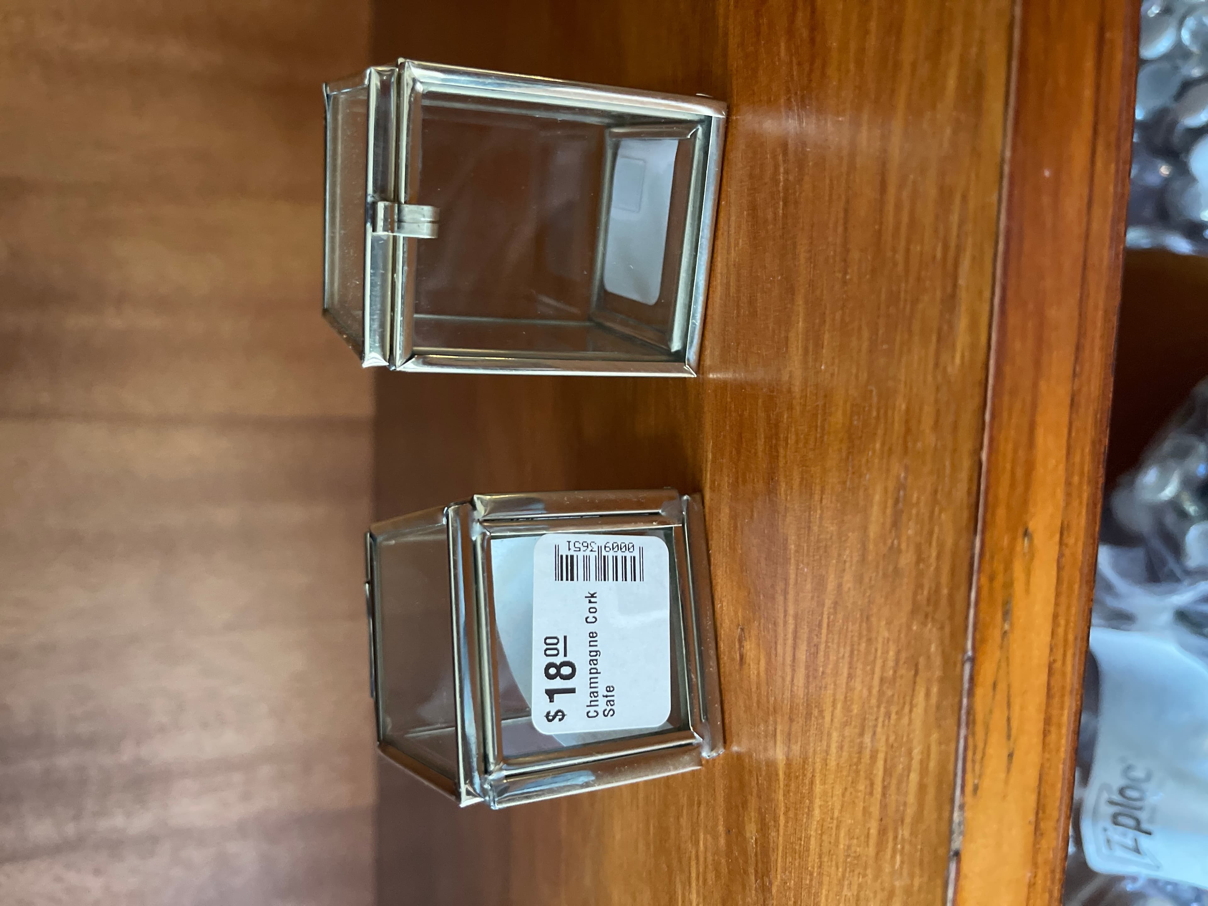 Champagne Cork Safe with Silver Trim - Image 1