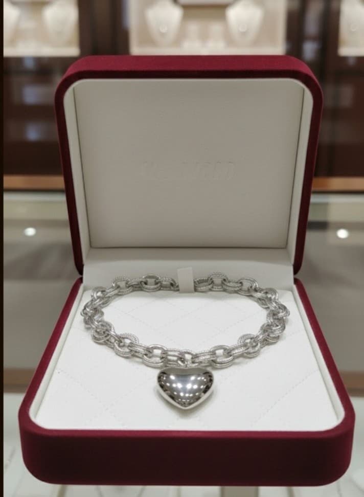 3 pc Rhinestone Heart Pendant & rhinestone heart pendant & Puffy heart chokers - Thumbnail 8